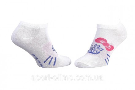 Високі шкарпетки з принтом HELLO KITTY Socks 1-pack white/pink — 13890128-3 гара. . фото 2