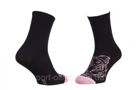 Високі шкарпетки Disney Princess Belle 1-pack black/pink — 13892320-5 з принтом . . фото 2