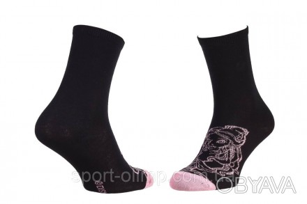 Високі шкарпетки Disney Princess Belle 1-pack black/pink — 13892320-5 з принтом . . фото 1