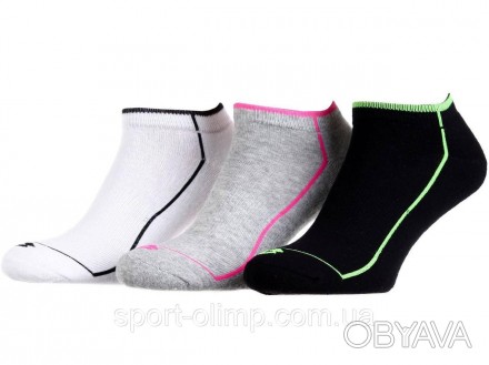 Універсальні шкарпетки Lotto 3-pack black/gray/white — 13511014-2, підійдуть для. . фото 1