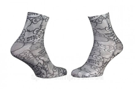 Высокие носки Hello Kitty Contour Tete Hk 1-pack gray — 17890735-2 c принтом HEL. . фото 2