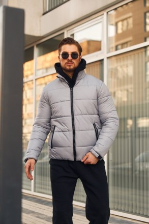 Зимняя дутая куртка Стокгольм Асос без капюшона ?Размеры: S M L XLТОП-качество, . . фото 3