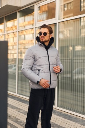 Зимняя дутая куртка Стокгольм Асос без капюшона ?Размеры: S M L XLТОП-качество, . . фото 2