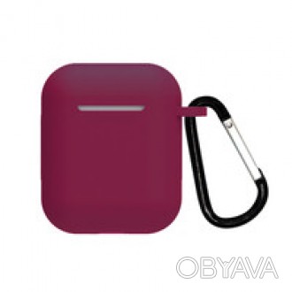 Силиконовый чехол с карабином iLoungeMax TPU Case Cherry для AirPods 2 | 1