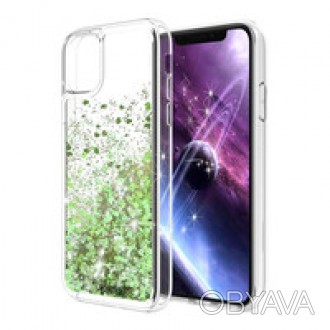 Чехол с жидкими блестками iLoungeMax Glitter Heart White для iPhone 13 mini