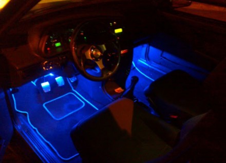 Мультицветная светодиодная подсветка салона автомобиля с пультом ДУ RGB ELITE LU. . фото 5