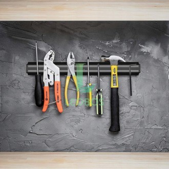 Магнітний тримач-планка 32.5 см для кухні ножів ключів інструментів в гараж майс. . фото 9