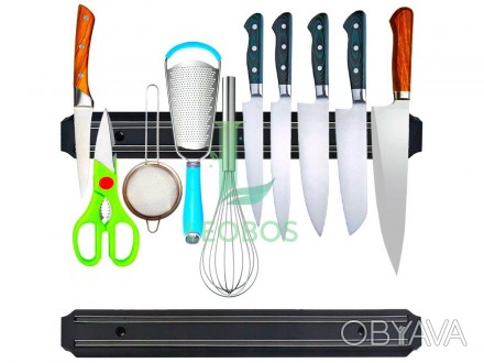 Магнітний тримач-планка 32.5 см для кухні ножів ключів інструментів в гараж майс. . фото 1