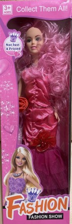 Кукла типа "Барби", 30 см, длинная коса, платье в пайетках, в коробке 33*10*4.5 . . фото 4