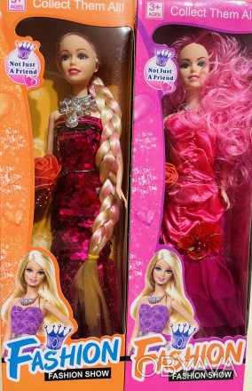 Кукла типа "Барби", 30 см, длинная коса, платье в пайетках, в коробке 33*10*4.5 . . фото 1