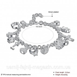 Браслет ланцюгової Юність із безліччю різних підвісок.
Завдяки багатошаровості т. . фото 4