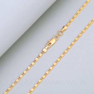 Красивий плоский ланцюжок Wanzi Chain покритий 18-каратним золотом.
ХАРАКТЕРИСТИ. . фото 3