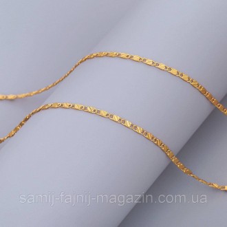 Красивий плоский ланцюжок Wanzi Chain покритий 18-каратним золотом.
ХАРАКТЕРИСТИ. . фото 2