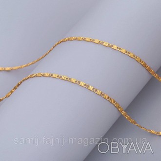 Красивий плоский ланцюжок Wanzi Chain покритий 18-каратним золотом.
ХАРАКТЕРИСТИ. . фото 1
