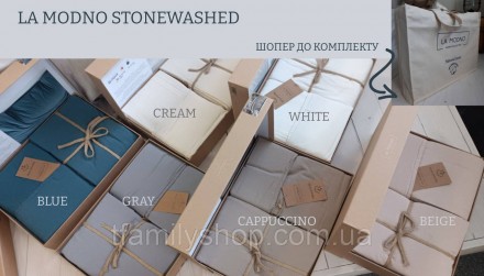 Комплект постільної білизни La Modno Stonewashed White
Склад 100% бавовна (stone. . фото 3