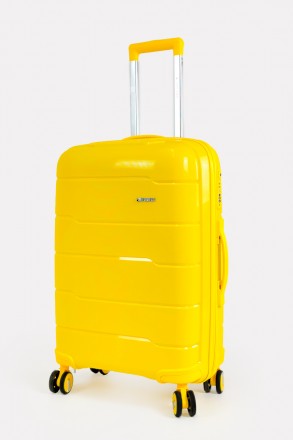 Дорожный средний чемодан на 4-х колесах Three Birds из полипропилена с кодовым T. . фото 2