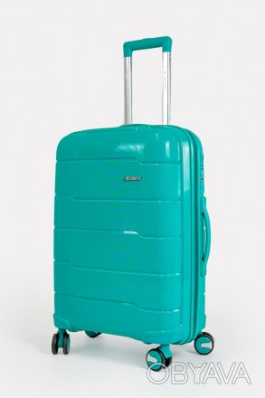 Дорожный средний чемодан на 4-х колесах Three Birds из полипропилена с кодовым T. . фото 1