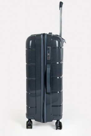 Дорожный большой чемодан на 4-х колесах Three Birds из полипропилена с кодовым T. . фото 4
