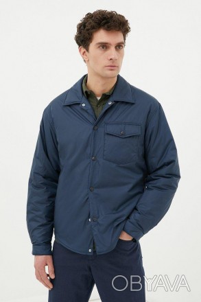 Утепленная куртка мужская. Модель прямого свободного кроя, с застежкой на кнопка. . фото 1