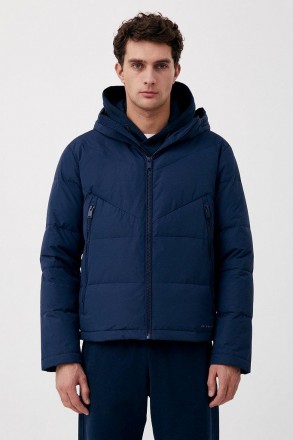 Короткий мужской пуховик Finn Flare FAB21084-101 синий 2XL. Киев. фото 1 Короткий мужской пуховик Finn Flare FAB21084-101 синий 2XL. Киев. фото 1