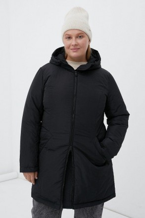 Утепленное пальто прямого кроя с капюшоном в casual стиле. Утеплитель - экологич. . фото 2