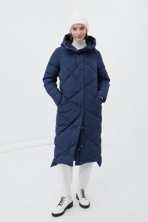 Длинное женское пуховое пальто, утепленное натуральным пухом. Утеплитель (80% ут. . фото 2