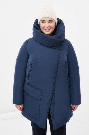 Удлиненный женский пуховик Finn Flare FWB160135-101 Plus Size синий XL. Киев. фото 1 Удлиненный женский пуховик Finn Flare FWB160135-101 Plus Size синий XL. Киев. фото 1