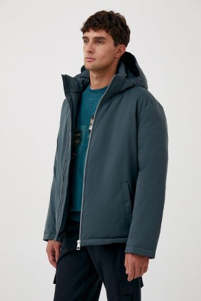 Базовая мужская куртка свободного кроя с капюшоном. Универсальная куртка на утеп. . фото 4