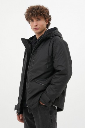 Утепленная мужская куртка. Классическая модель прямого кроя, с застежкой на молн. . фото 4