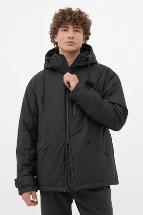 Утепленная мужская куртка. Классическая модель прямого кроя, с застежкой на молн. . фото 2