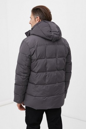 Утепленная стеганная мужская куртка. Классический фасон прямого кроя, с застежко. . фото 4