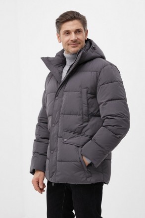 Утепленная стеганная мужская куртка. Классический фасон прямого кроя, с застежко. . фото 3