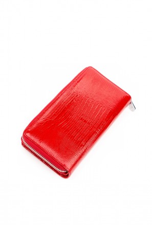 
Кожаный женский кошелек на магните Karya. Аксессуар выполнен в красивом красном. . фото 4
