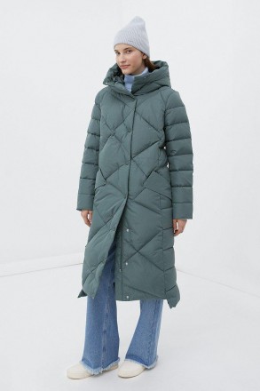 Длинное женское пуховое пальто, утепленное натуральным пухом. Утеплитель (80% ут. . фото 2