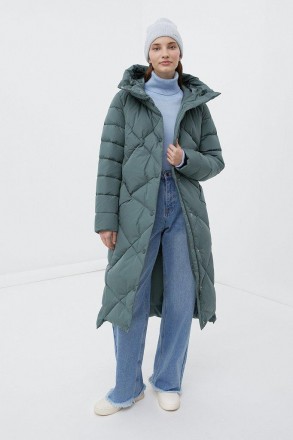 Длинное женское пуховое пальто, утепленное натуральным пухом. Утеплитель (80% ут. . фото 4