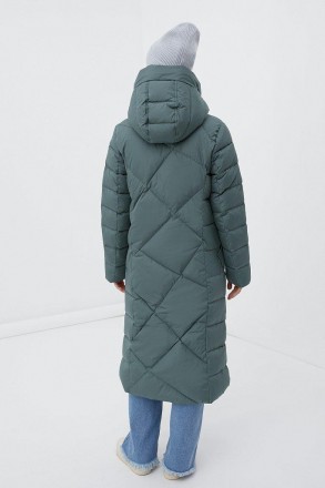 Длинное женское пуховое пальто, утепленное натуральным пухом. Утеплитель (80% ут. . фото 5