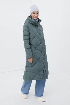 Длинное женское пуховое пальто, утепленное натуральным пухом. Утеплитель (80% ут. . фото 3