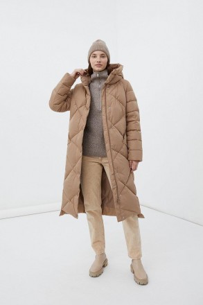 Длинное женское пуховое пальто, утепленное натуральным пухом. Утеплитель (80% ут. . фото 4