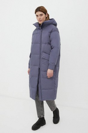 Стеганое женское пальто casual, утепленное натуральным пухом. Утеплитель (80% ут. . фото 2