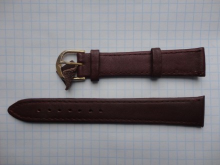 Кожаный ремешок для женских часов бордовый (16 мм)

длина 1 ч. 8.5 см
длина 2. . фото 2