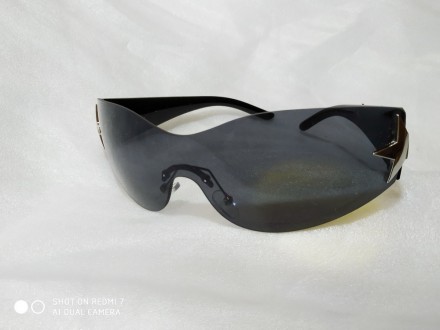 Солнцезащитные цельные очки без оправы Y2K для женщин и мужчин, модные очки в ст. . фото 3