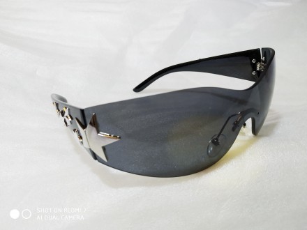 Солнцезащитные цельные очки без оправы Y2K для женщин и мужчин, модные очки в ст. . фото 2