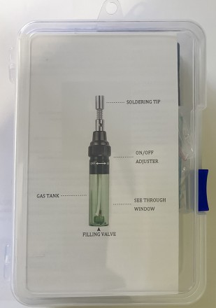 Паяльник газовый MT-100 + насадки (8шт.) + пинцет + подставка + припой, в боксе
. . фото 5