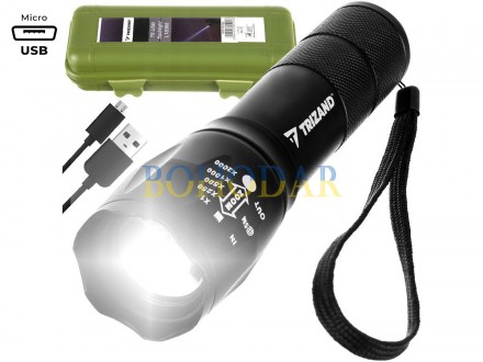 Ліхтарик (ліхтар, фонарик) з Micro-USB TRIZAND L18368 +POWERBANK CREE T6 5100 mAh 1000 Лм 500 м Польща!. Львів. фото 1 Ліхтарик (ліхтар, фонарик) з Micro-USB TRIZAND L18368 +POWERBANK CREE T6 5100 mAh 1000 Лм 500 м Польща!. Львів. фото 1