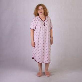 Женская ночная рубашка хлопковая батальная розовый р.52-66
Очень нежная ткань. Н. . фото 4