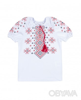 Блуза "Вишиванка-21" виготовлена з якісного та натурального трикотажного полотна. . фото 1