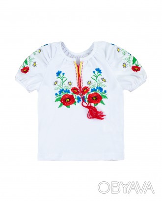 Блуза "Вишиванка-21" виготовлена з якісного та натурального трикотажного полотна. . фото 1