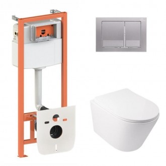 Комплект: Qtap Swan Ultra Quiet унітаз підвісний QT16335179W + Nest комплект інс. Киев. фото 1 Комплект: Qtap Swan Ultra Quiet унітаз підвісний QT16335179W + Nest комплект інс. Киев. фото 1