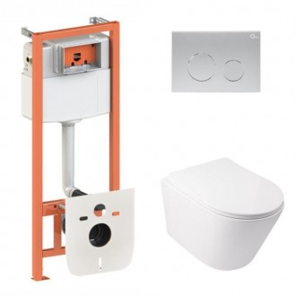 Комплект: Qtap Swan Ultra Quiet унітаз підвісний QT16335179W + Nest комплект інс. Киев. фото 1 Комплект: Qtap Swan Ultra Quiet унітаз підвісний QT16335179W + Nest комплект інс. Киев. фото 1