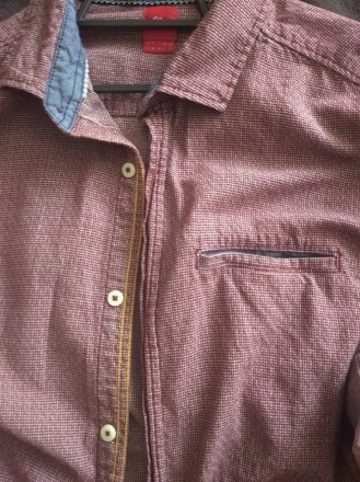 Мужская комбинированная стильная рубашка ,s.Oliver , 2 вида рукава.
Цвет - борд. . фото 9